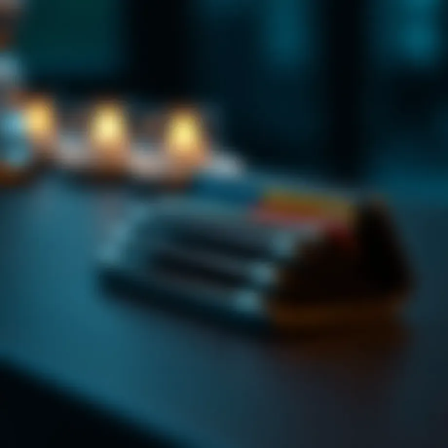 A sleek accordion credit card wallet showcasing organized compartments