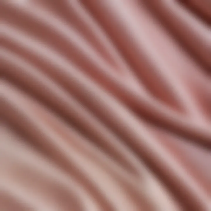 Close-up of luxurious fabric choices for camisoles