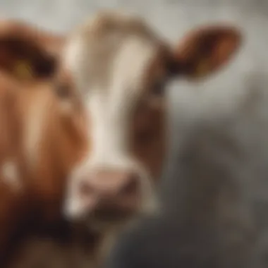 Close-up of textured cow print wall decal showcasing its detail