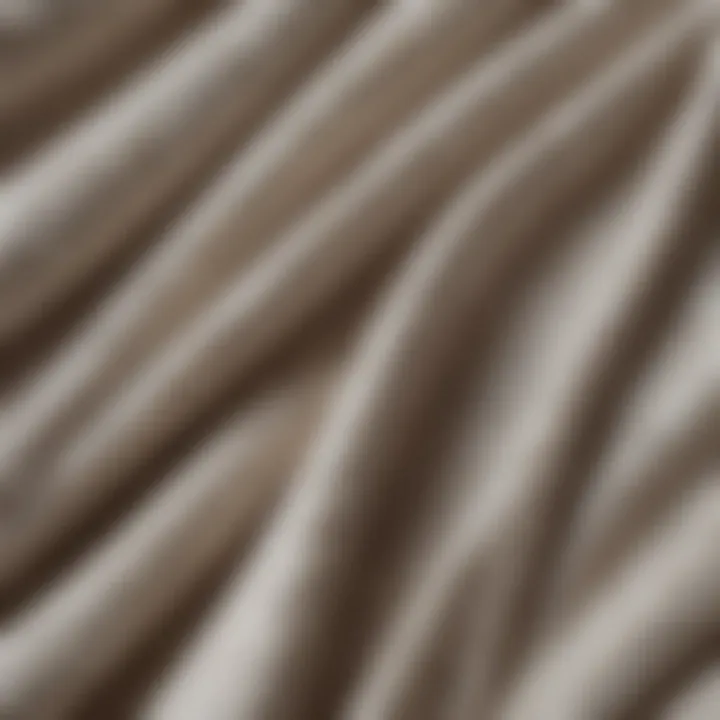 Close-up of fabric textures suitable for long line tops