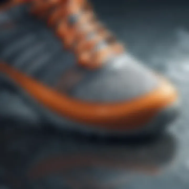 Close-up of water shoe material showcasing breathability and flexibility