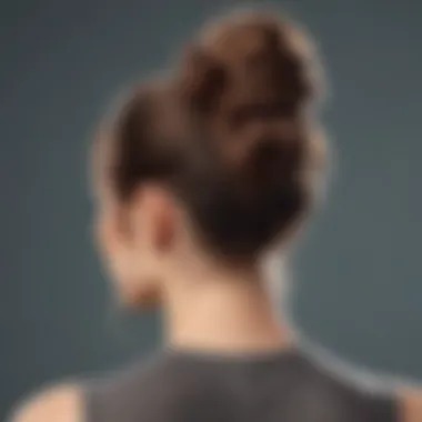 A stylish messy bun created with clip-in hair extensions showcasing volume and texture.