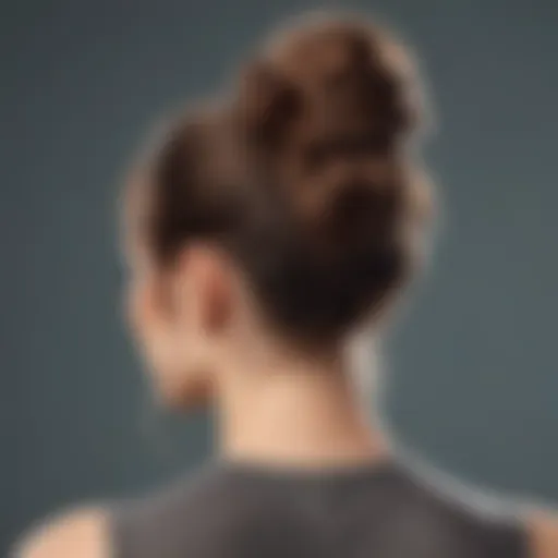 A stylish messy bun created with clip-in hair extensions showcasing volume and texture.