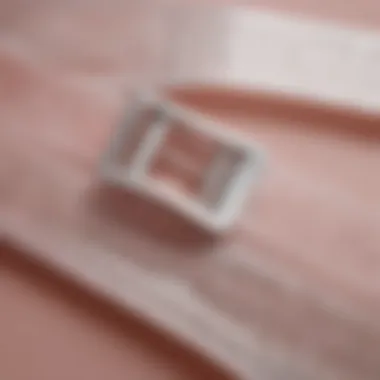 Close-up of fabric texture used in plus size transparent belts, highlighting quality and sustainability.