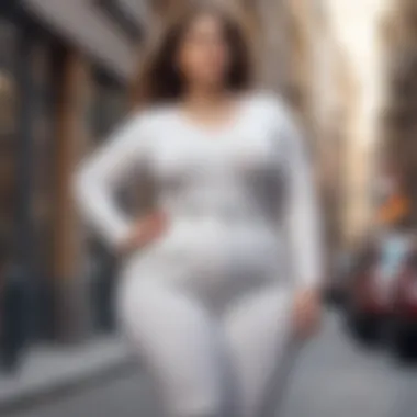 Casual plus size white outfit for everyday wear