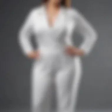 Trendy plus size white jumpsuit for a chic look