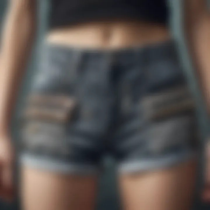 A collection of punk shorts showcasing varied textures