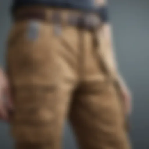 A stylish pair of simple cargo pants showcasing multiple pockets