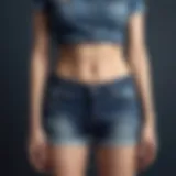 Vintage denim shorts showcasing the evolution of style