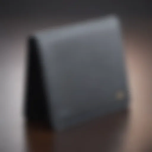 Elegant design of an ultra-thin bi-fold wallet showcasing its sleek profile.