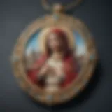 Intricately designed Virgin Mary necklace showcasing craftsmanship