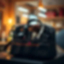 Stylish hair stylist tool bag with organized compartments