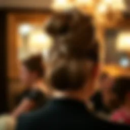 Elegant high bun style for formal occasions