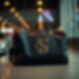 A stylish personalized travel bag with an elegant monogram