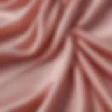 Close-up of a soft rayon fabric showcasing its smooth texture and drape