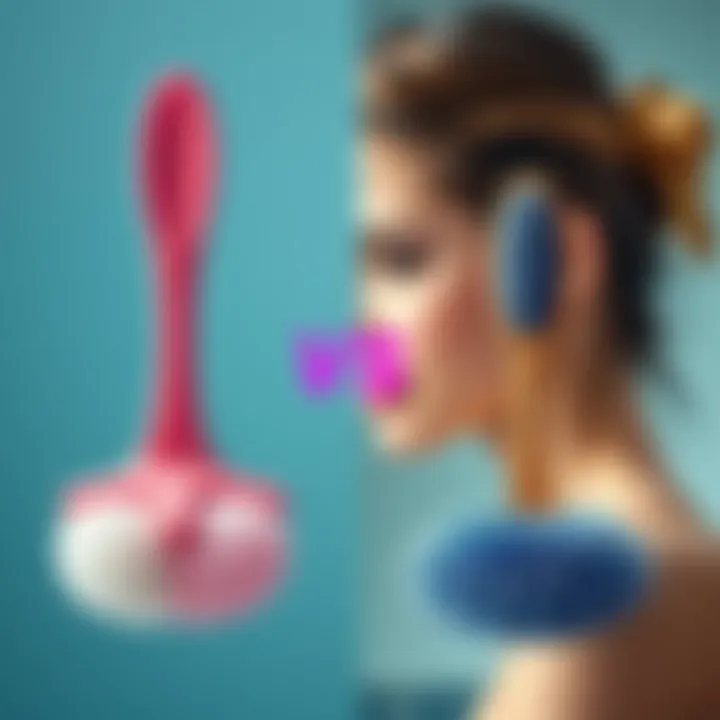 Comparison of silicone hair scrubber and traditional scrubbing tools side by side