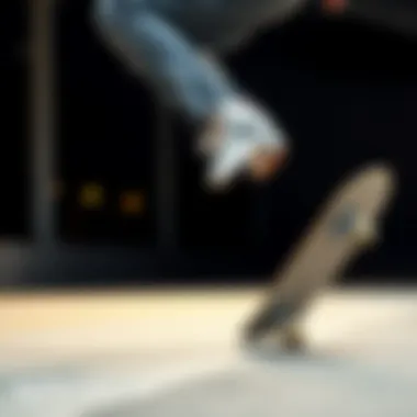 Enhancing Performance with Slip Resistant Footwear Skater performing a trick while using slip resistant shoes