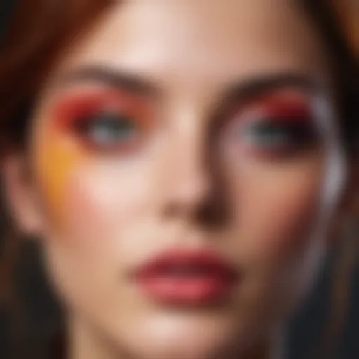 An artistic representation of colorful pretend makeup techniques