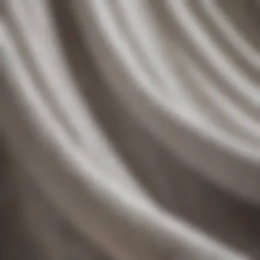 Close-up of fabric textures used in shower curtain sets